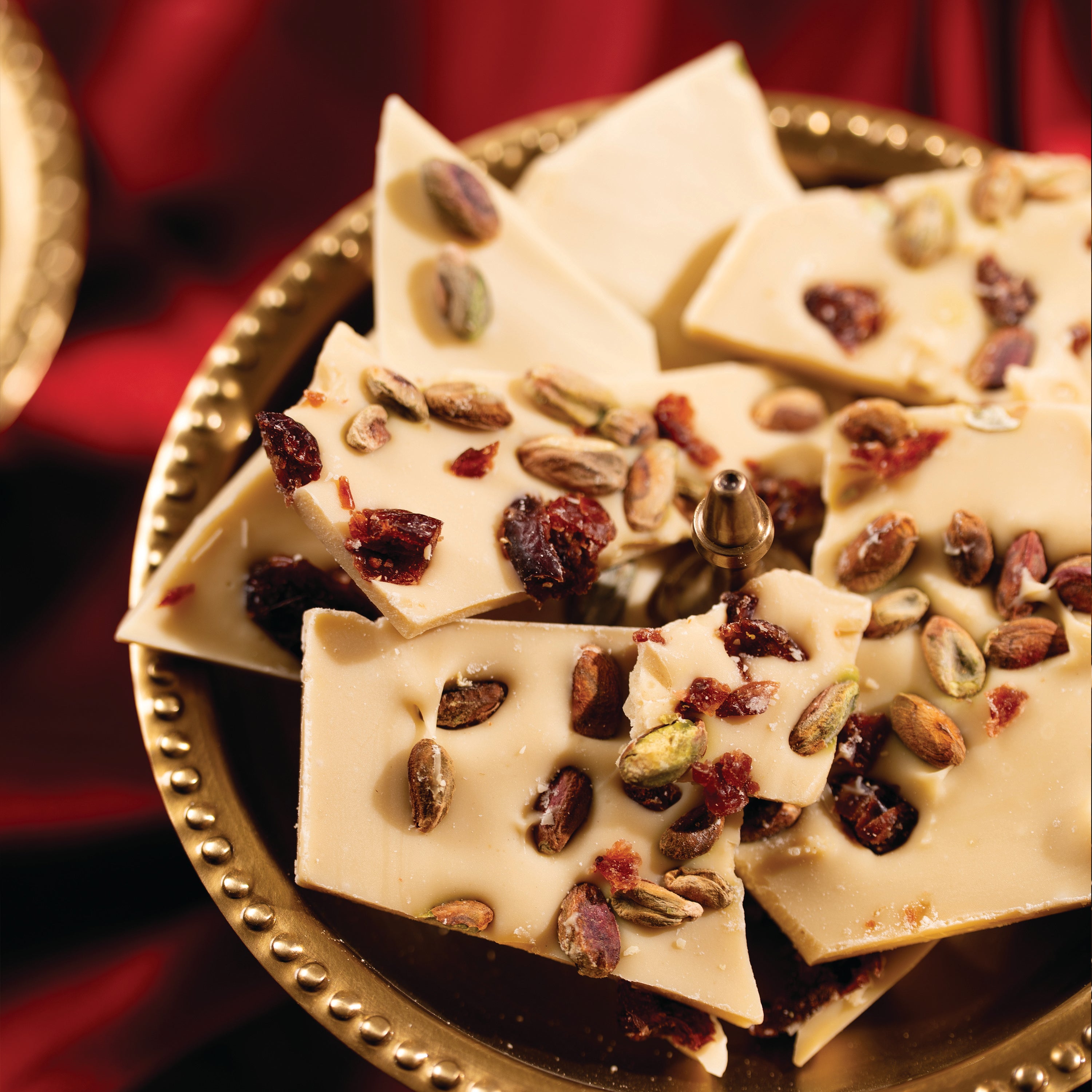 Cranberry Pistachio Barks - 30% White Chocolate
