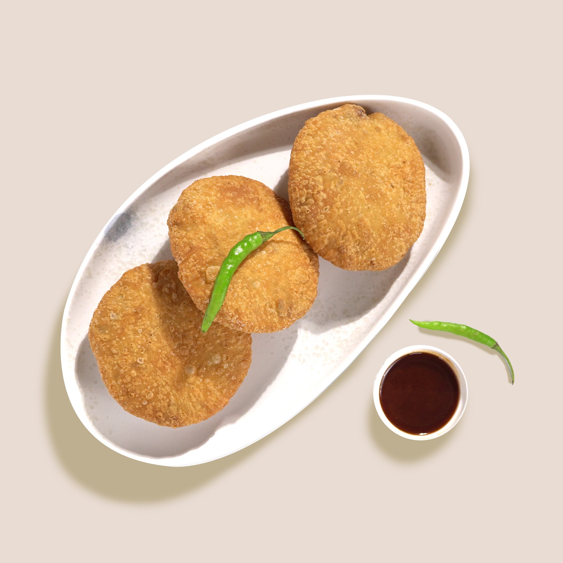 Crunchy kachori plate