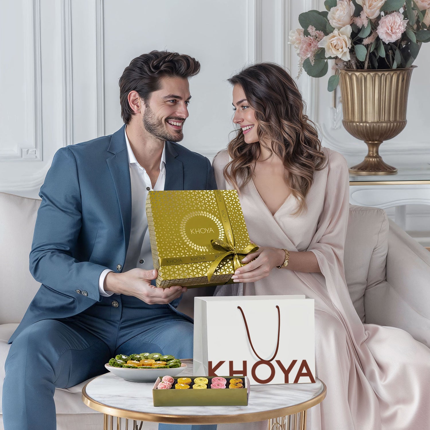 couple sharing gift