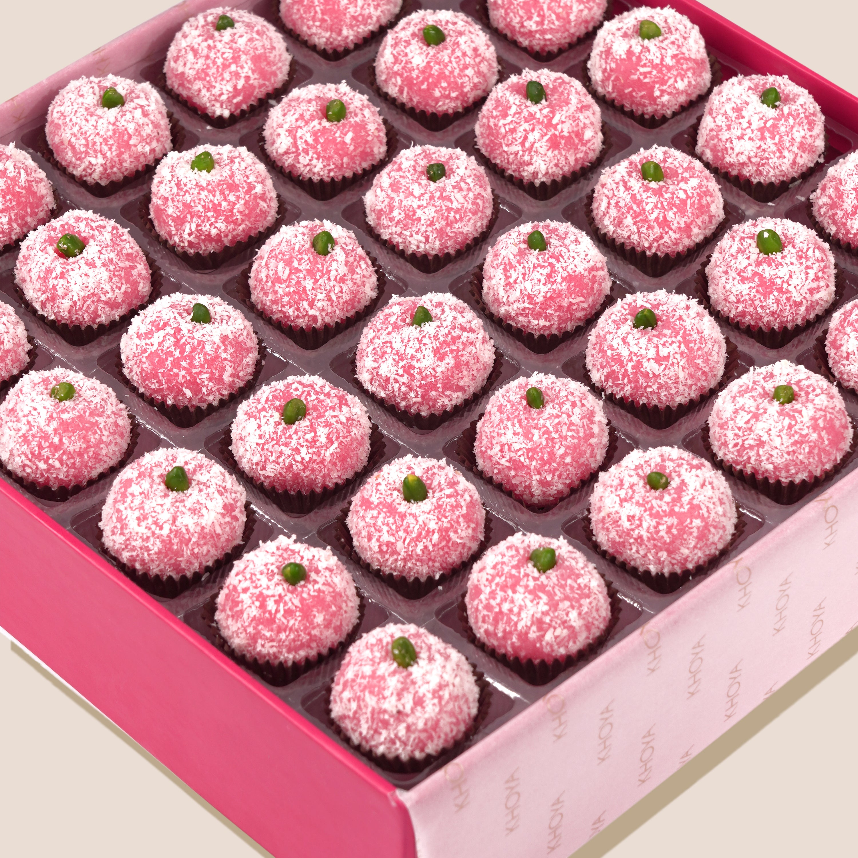 Pink Coconut Ladoo