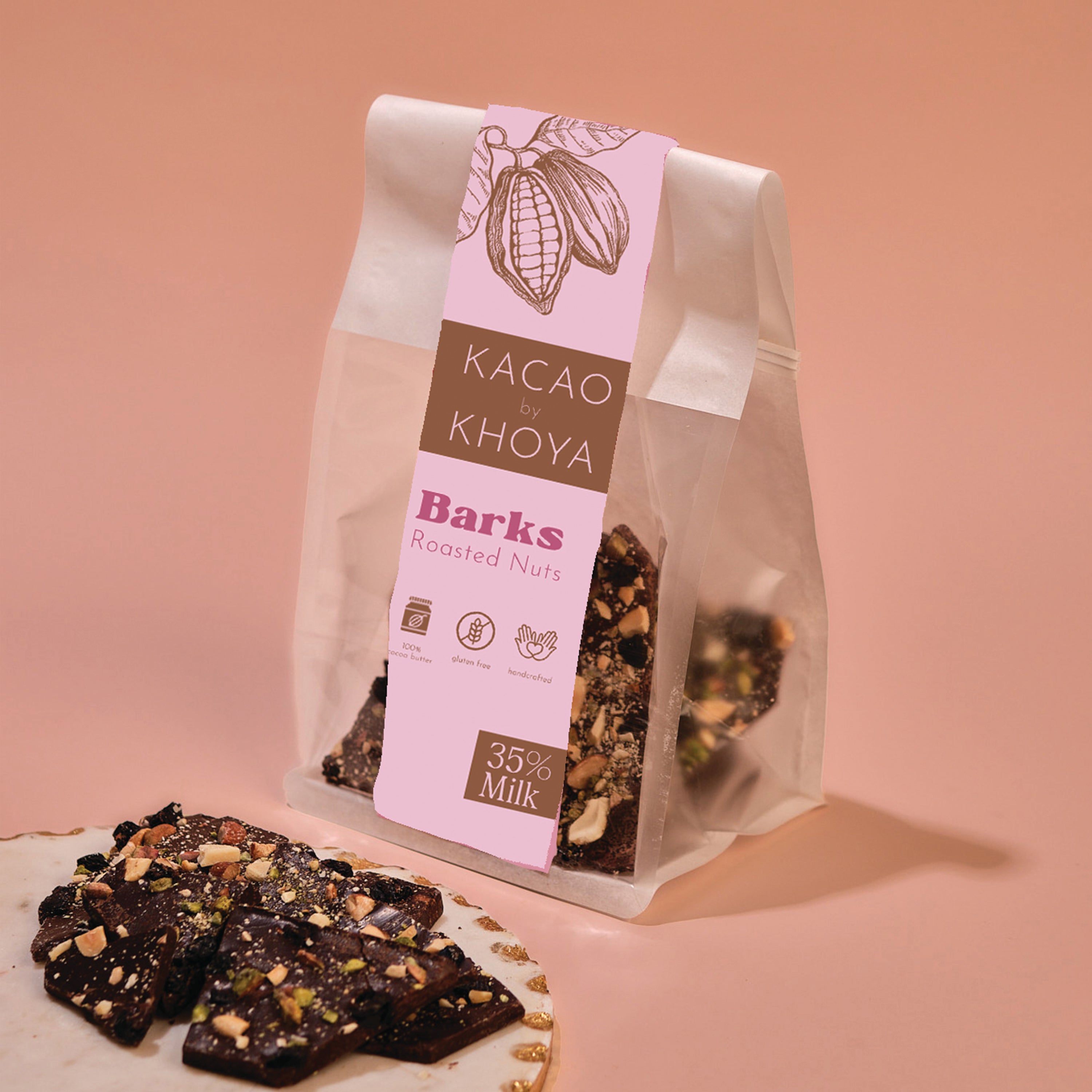 Roasted Nuts Barks - 35% Milk Chocolate