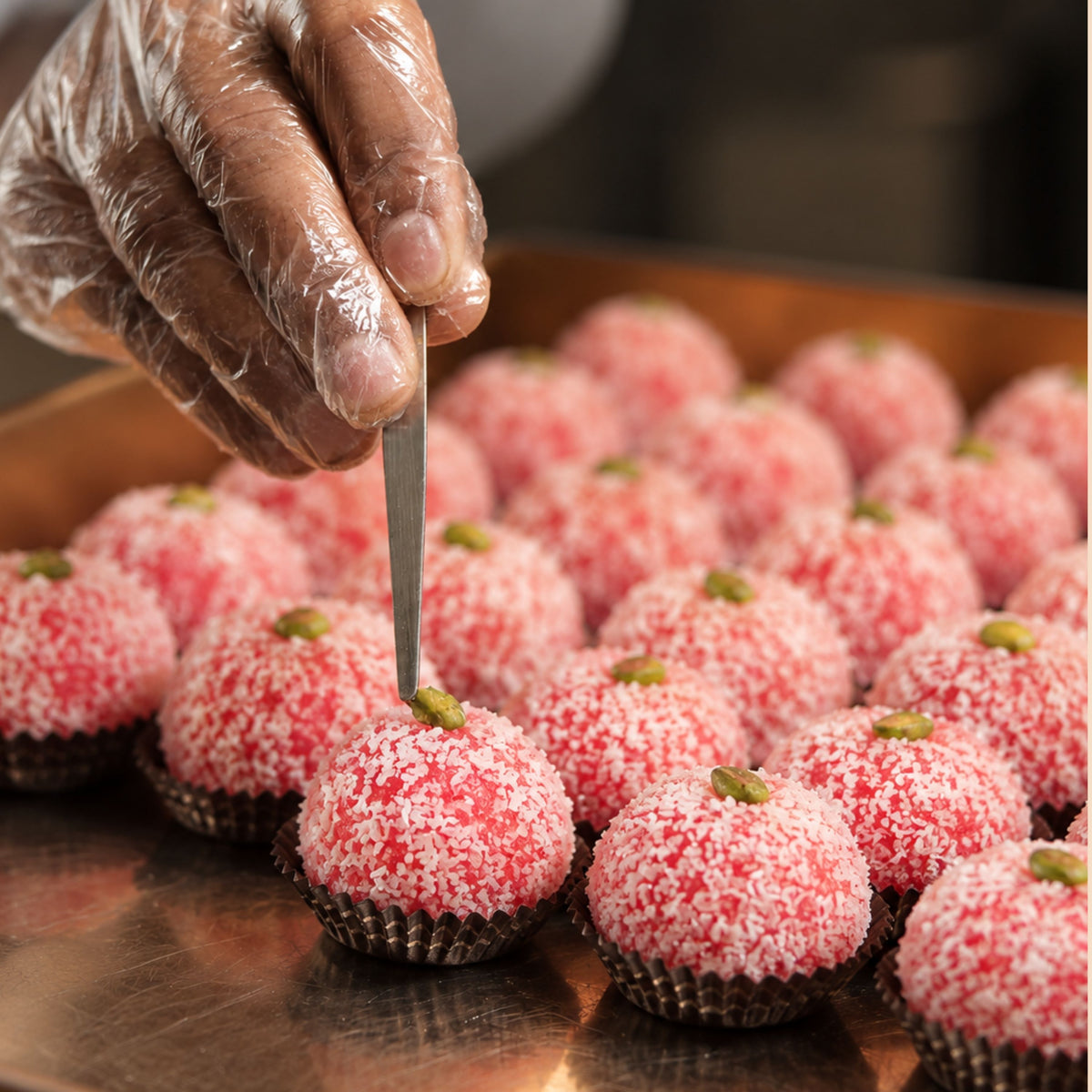 PINK COCONUT LADOO