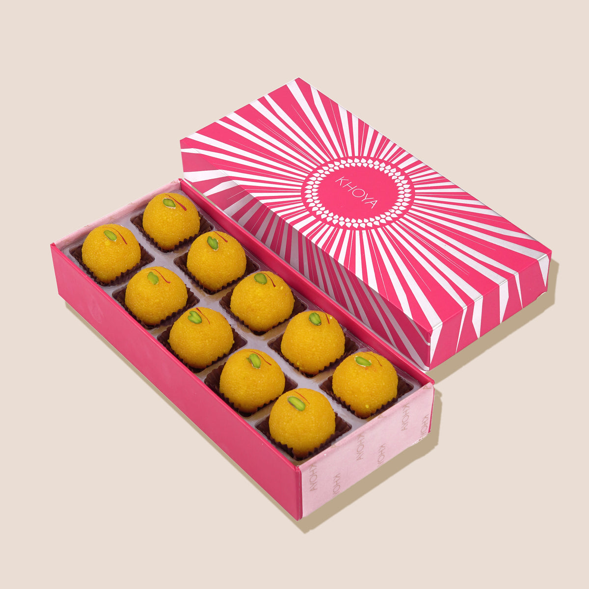 Kesar Box Design Ganesh Chaturthi Sweets | Kesar Motichoor Ladoo Box