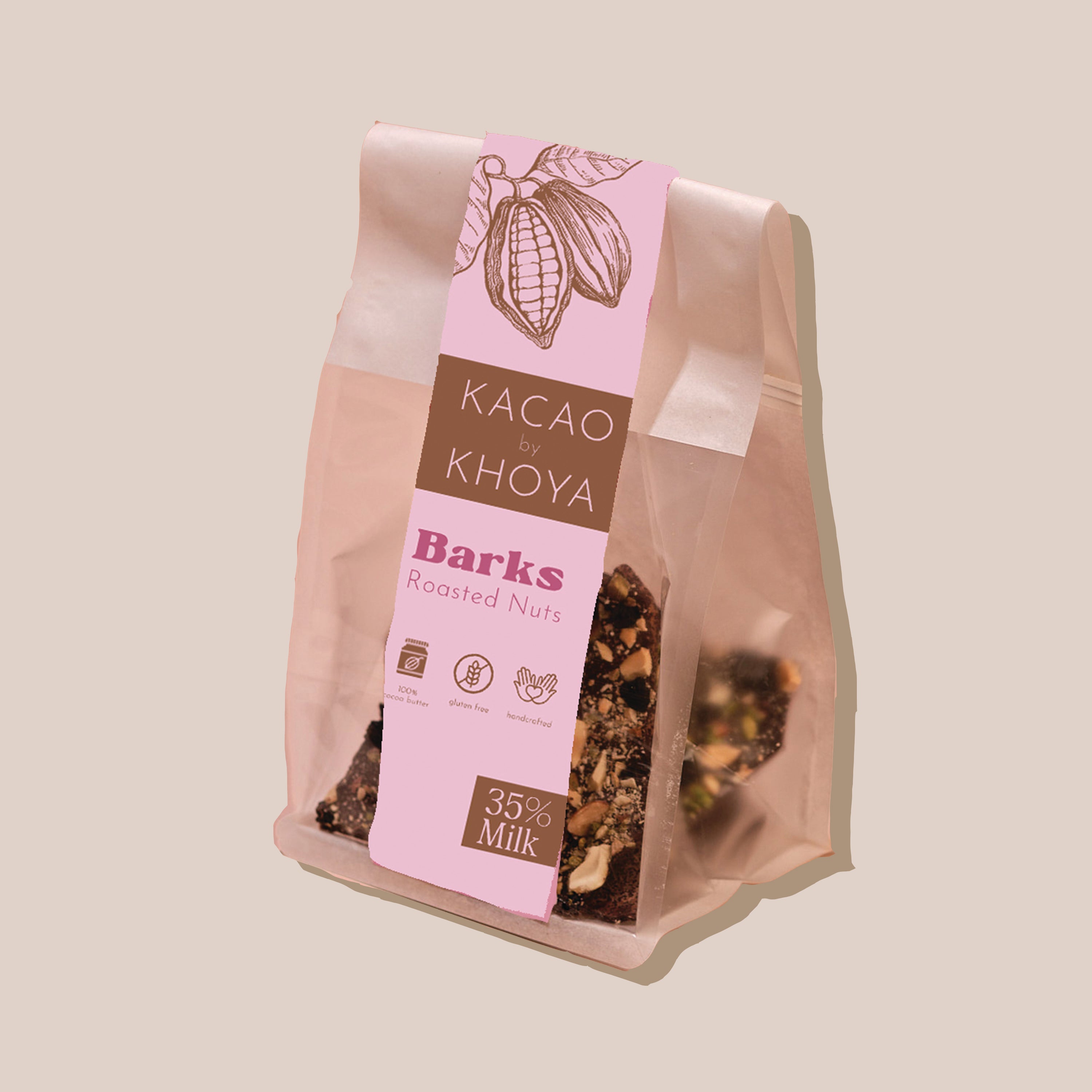 Roasted Nuts Barks - 35% Milk Chocolate